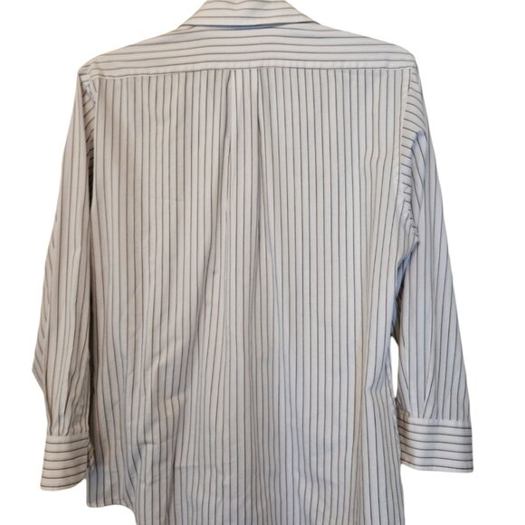 Van Heusen Fitted Men`s Striped Button down Collar Dress Shirt L - Picture 2 of 3